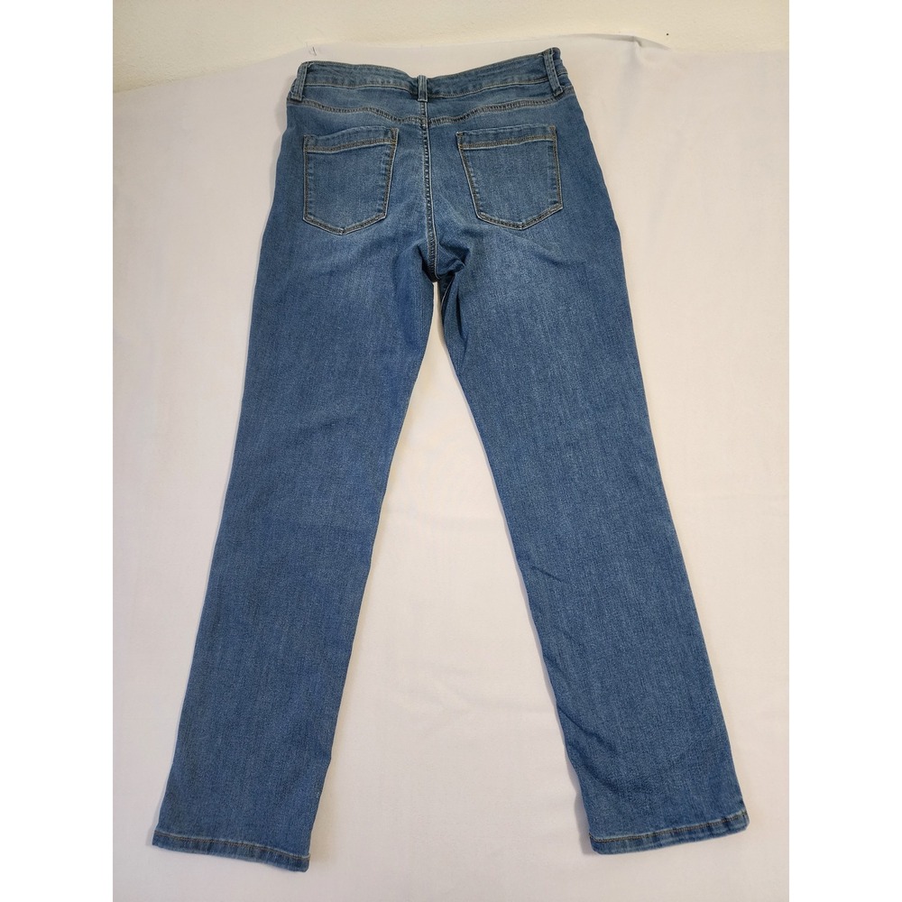Bandolino Amy Straight Leg Jeans Womens 10 Medium Wash Blue Stretch Denim - Picture 3 of 13